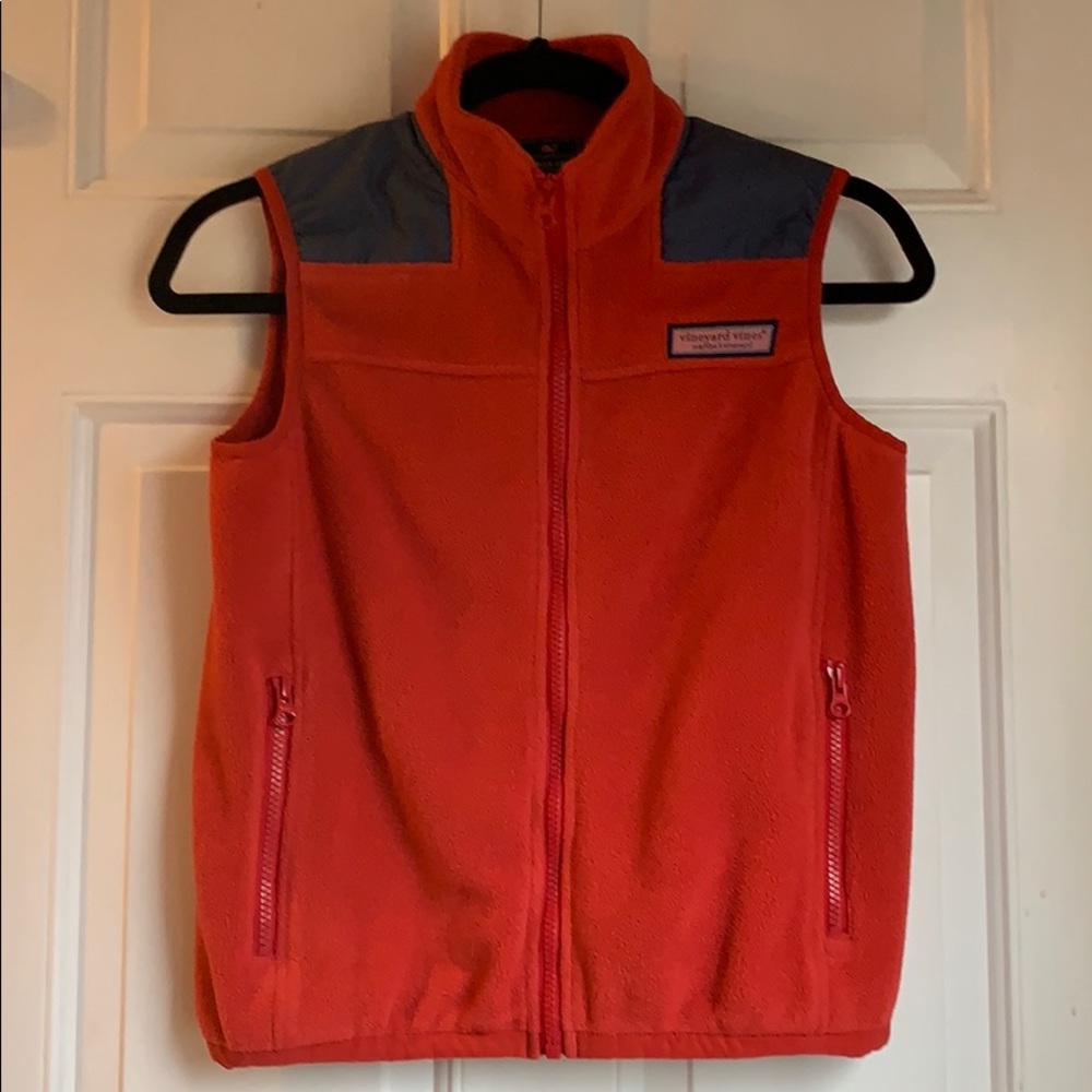 Vineyard Vines red/blue fleece vest size M